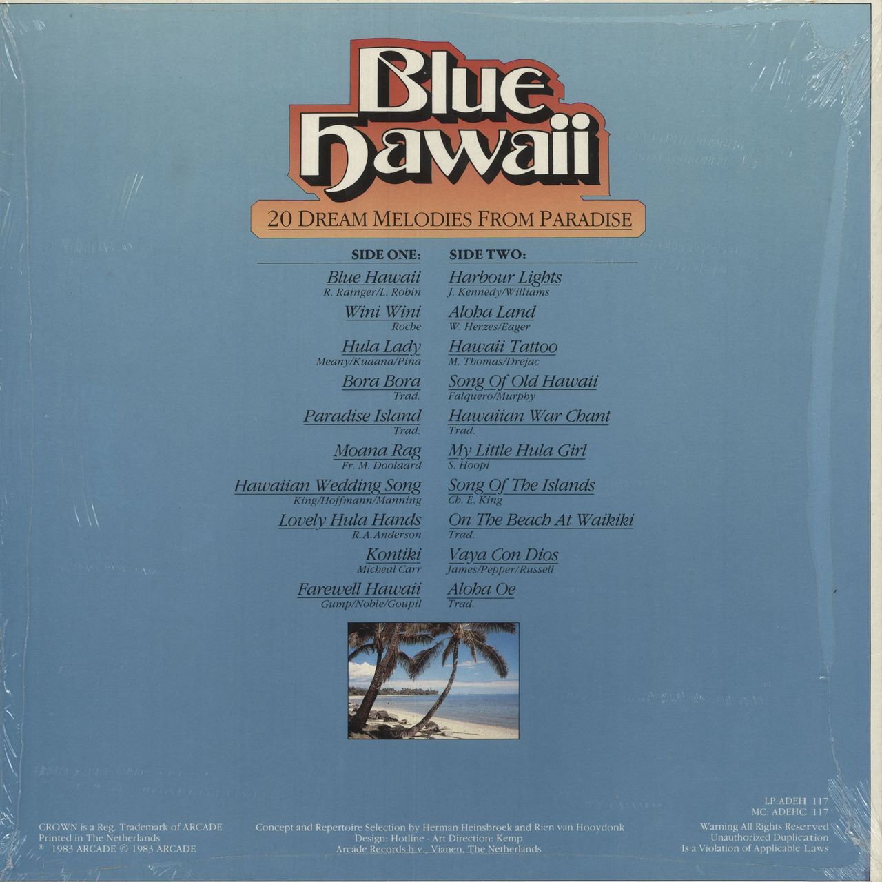 The Islanders Blue Hawaii - 20 Dream Melodies From Paradise Dutch vinyl LP album (LP record)