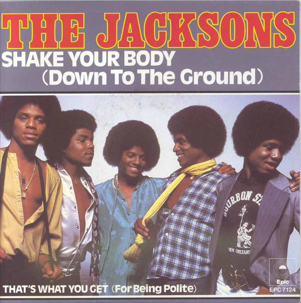 The Jackson Five Shake Your Body (Down To The Ground) French 7" vinyl single (7 inch record / 45) EPC7124