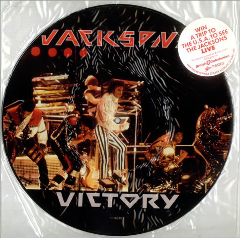 The Jackson Five Victory - Stickered UK picture disc LP (vinyl picture disc album) 11-86303