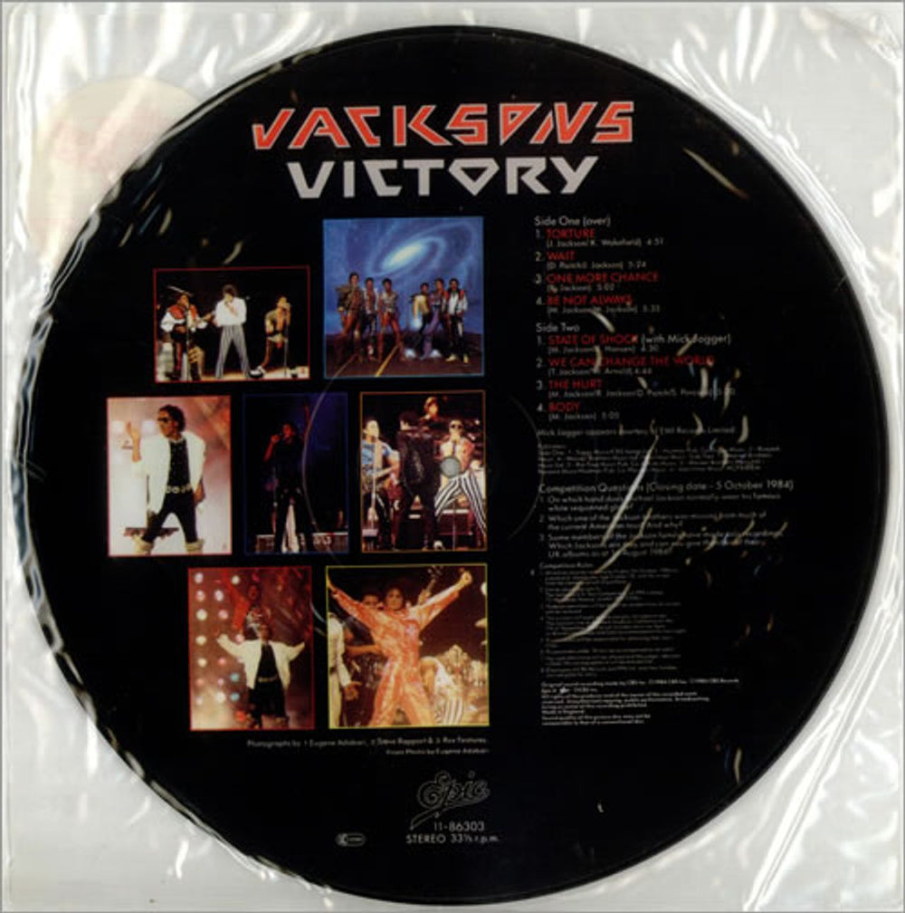 The Jackson Five Victory - Stickered UK picture disc LP (vinyl picture disc album) JKSPDVI39176
