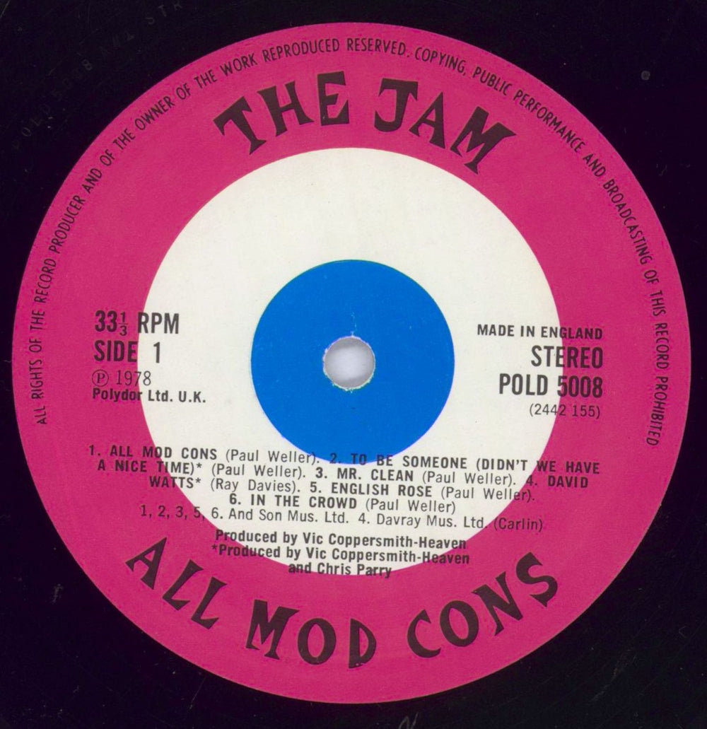 The Jam All Mod Cons - 1st - Open Shrink UK vinyl LP album (LP record) JAMLPAL830326