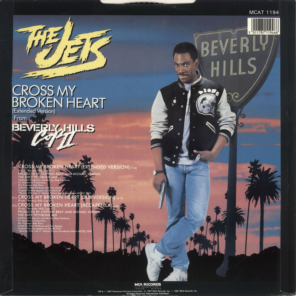 The Jets Cross My Broken Heart UK 12" vinyl single (12 inch record / Maxi-single) 5011781119466
