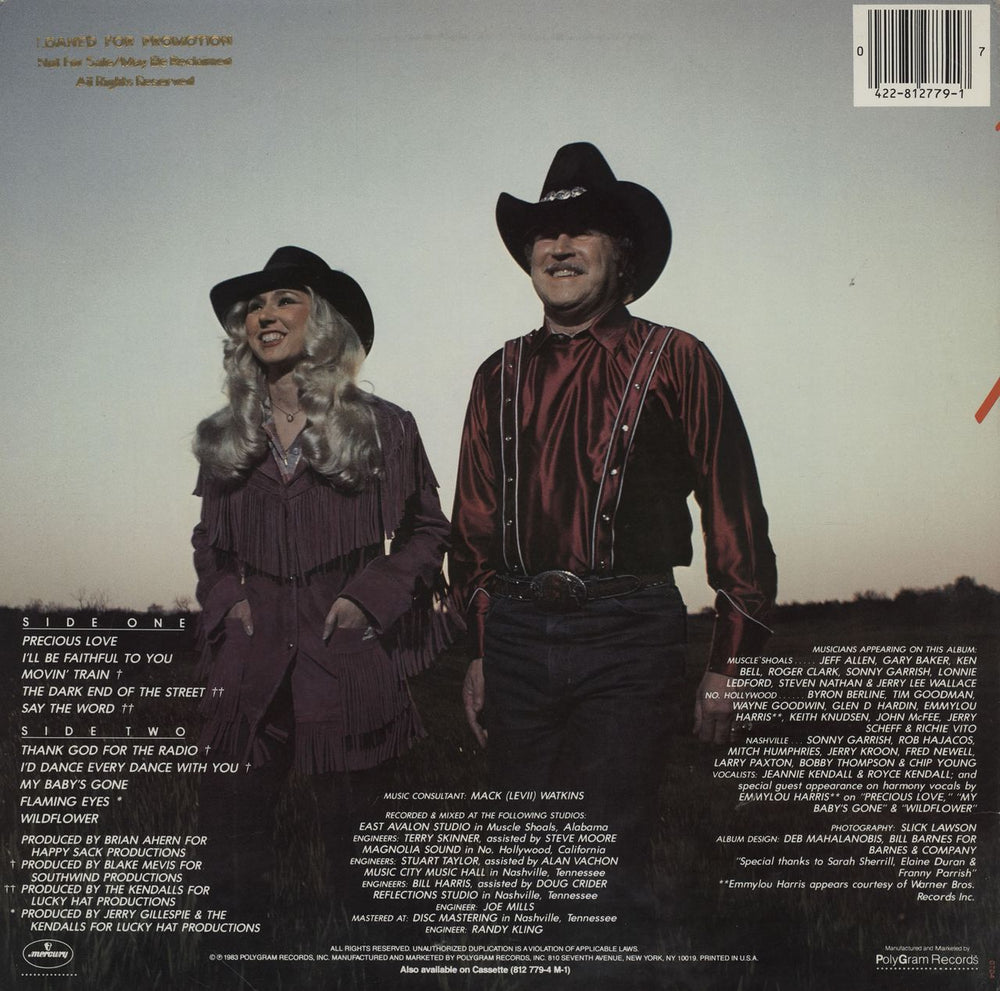The Kendalls Movin' Train US vinyl LP album (LP record) 042281277917