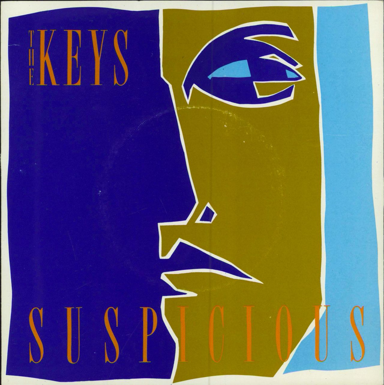 The Keys [80S] Suspicious - 'A' Label + Sleeve UK 7" vinyl single (7 inch record / 45) AMS8236