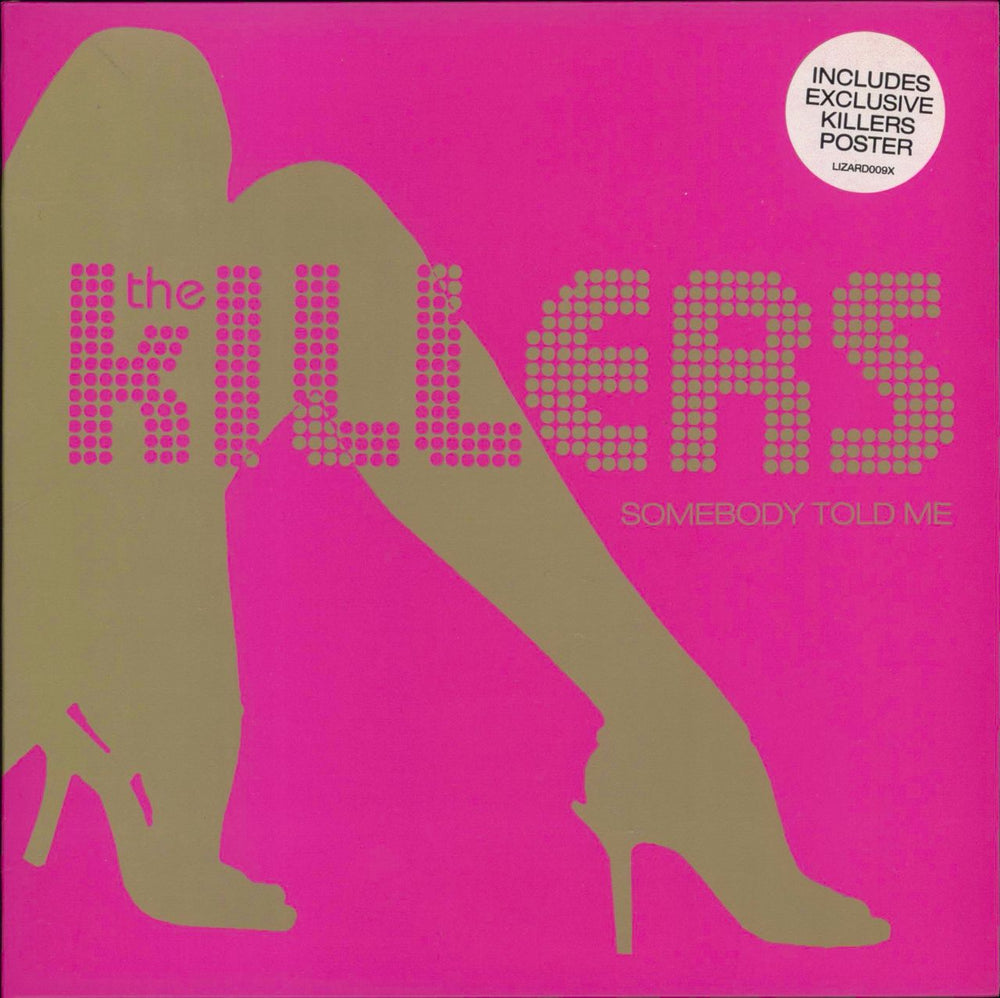 The Killers Somebody Told Me - Pink Vinyl + Poster UK 7" vinyl single (7 inch record / 45) LIZARD009X