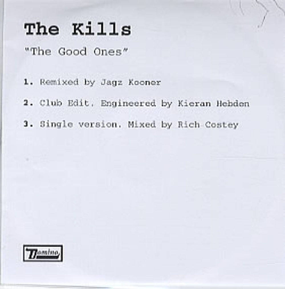 The Kills The Good Ones UK Promo CD-R acetate CD-R ACETATE