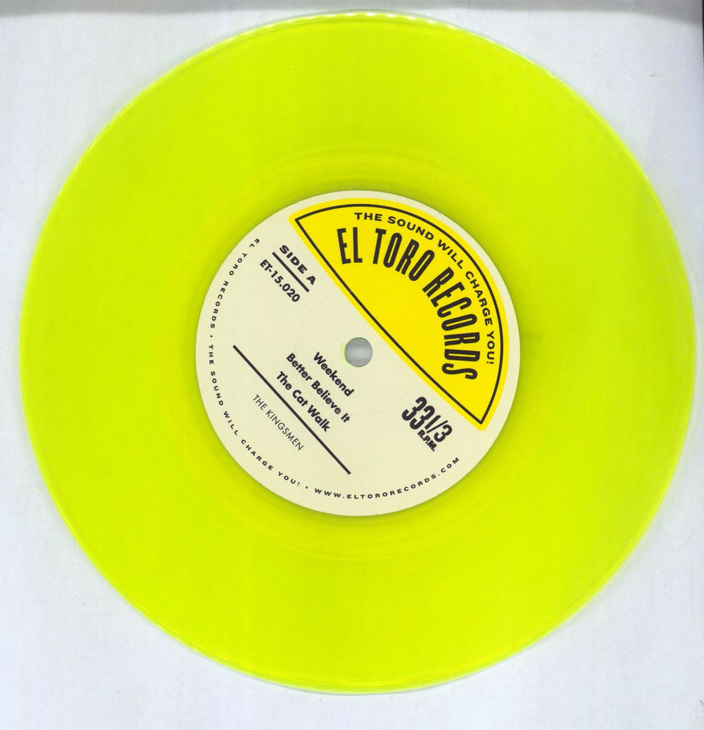 The Kingsmen The Kingsmen EP - Neon Vinyl Spanish 7" vinyl single (7 inch record / 45) 8437010194955
