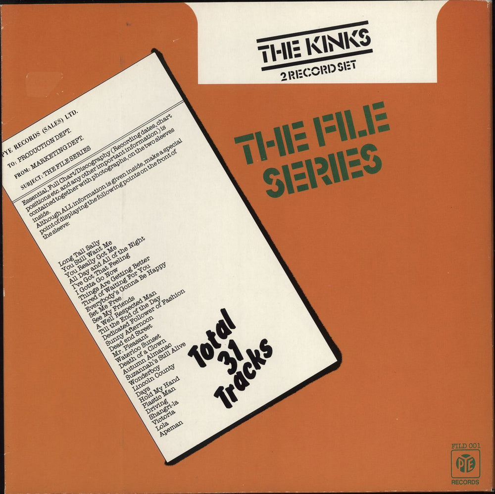 The Kinks The File Series UK 2-LP vinyl record set (Double LP Album) FILD001