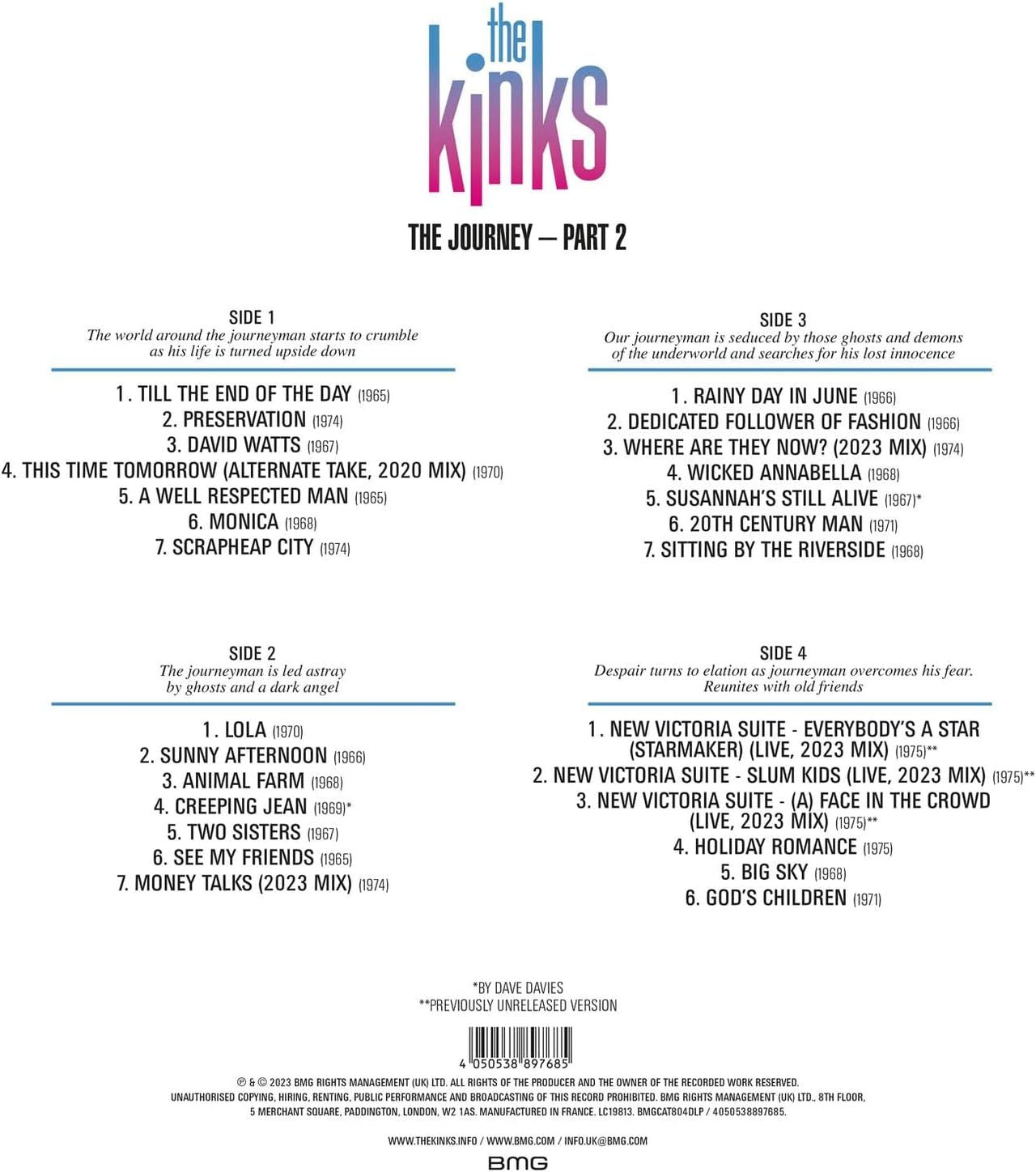 The Kinks The Journey Part 2 - Sealed UK 2-LP vinyl set — RareVinyl.com