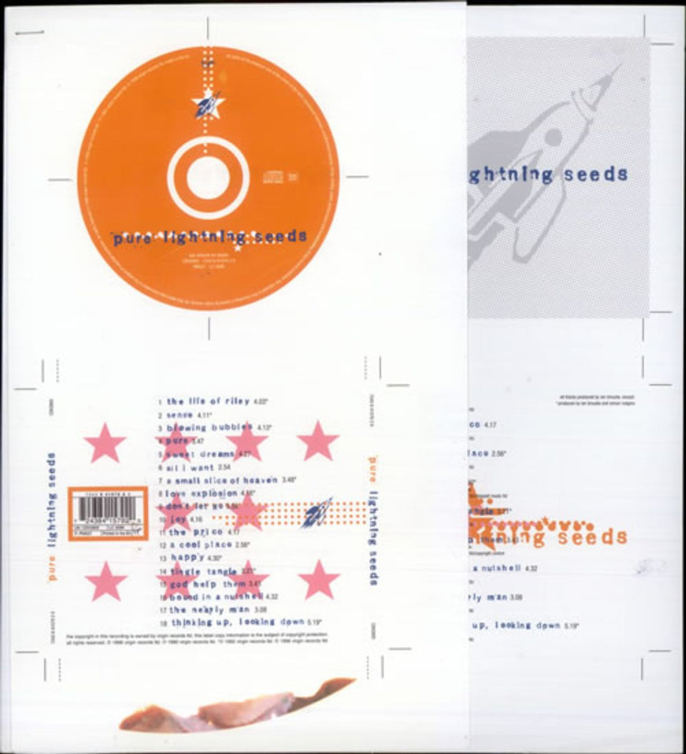 The Lightning Seeds Pure UK artwork PROOF ARTWORK