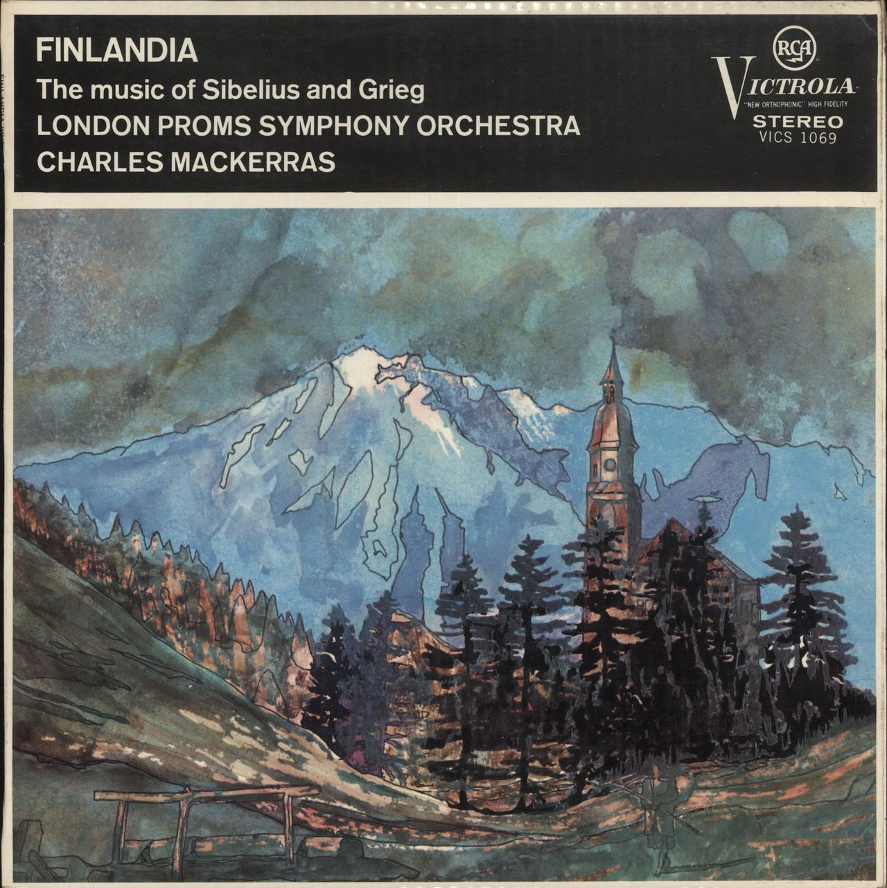 The London Proms Symphony Orchestra Finlandia: The Music Of Sibelius and Grieg UK vinyl LP album (LP record) VICS1069