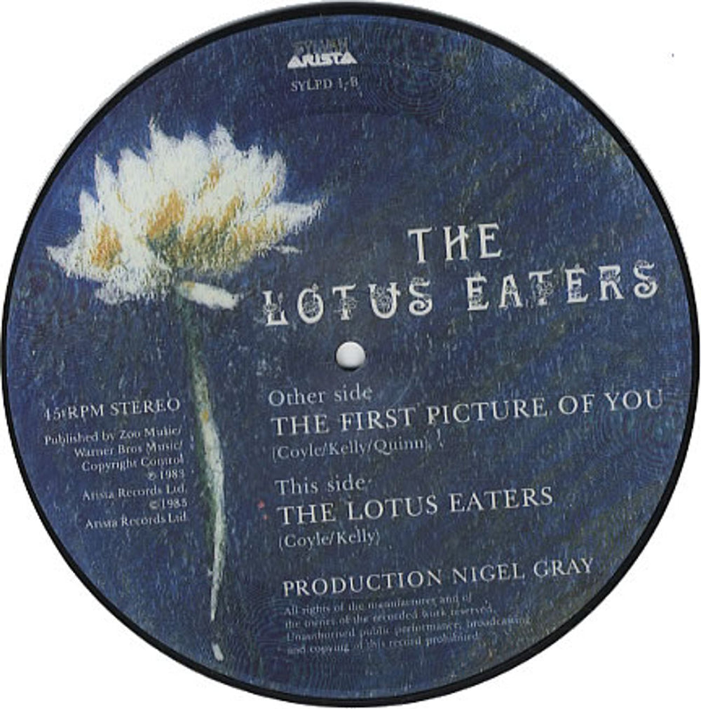 The Lotus Eaters The First Picture Of You UK 7" vinyl picture disc (7 inch picture disc single) TLE7PTH48364