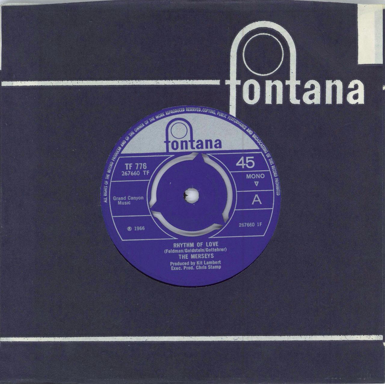 The Merseys Rhythm Of Love UK 7" vinyl single (7 inch record / 45) TF776