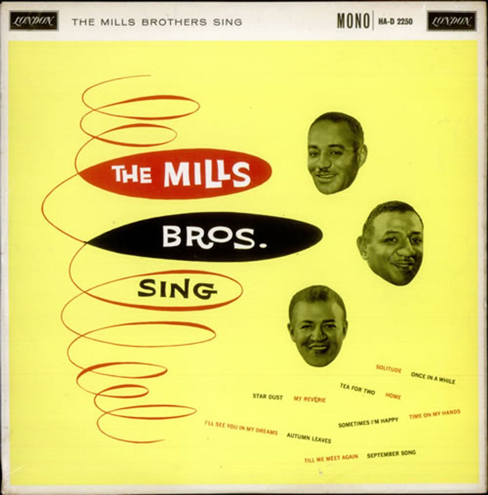 The Mills Brothers The Mills Brothers Sing UK vinyl LP album (LP record) HA-D2250