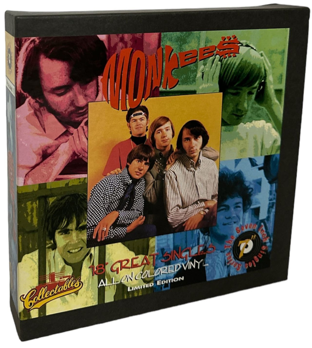 The Monkees 18 Great Singles - Blue Vinyl US 7" single box set MONKEES2