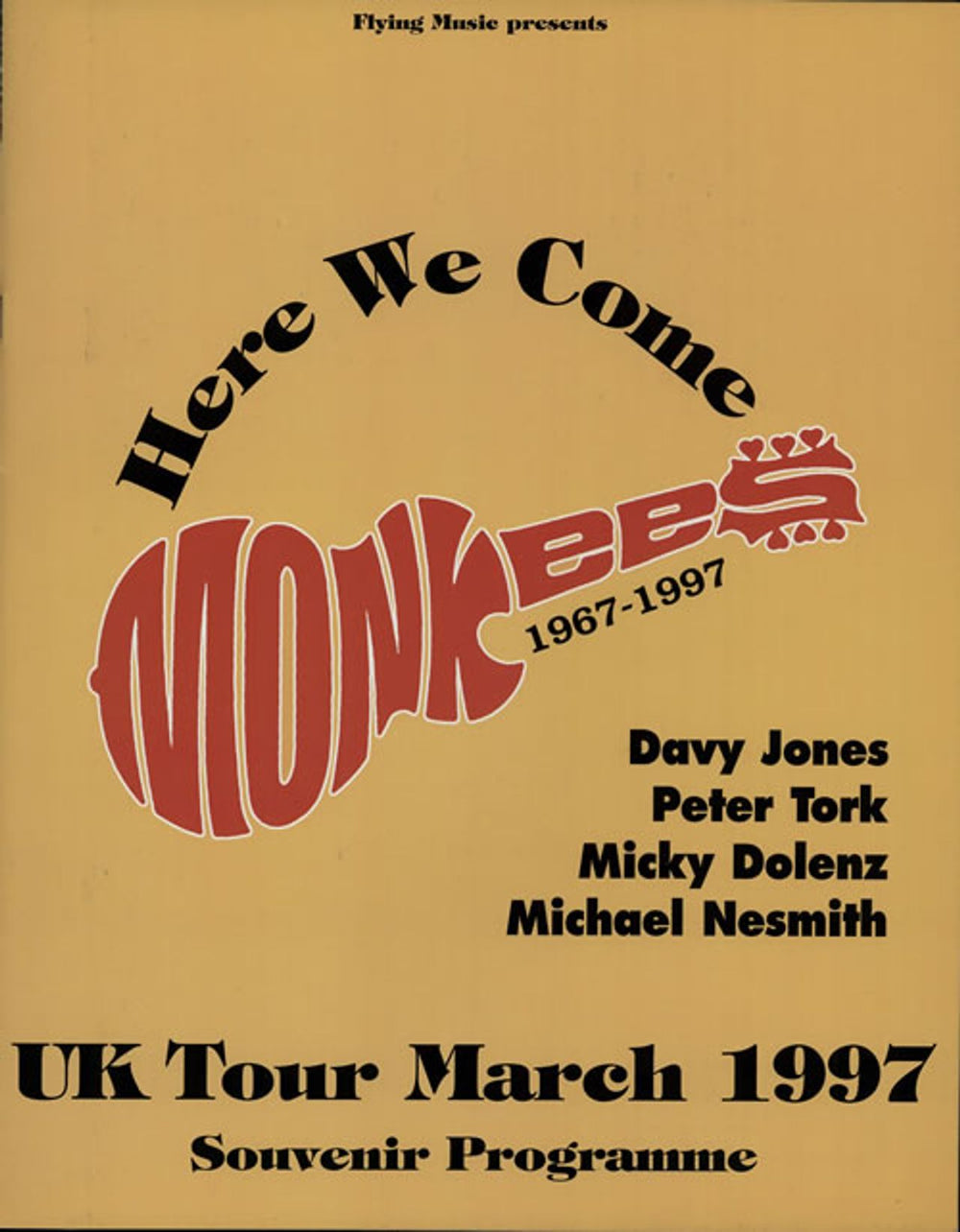 The Monkees Here We Come UK tour programme TOUR PROGRAMME