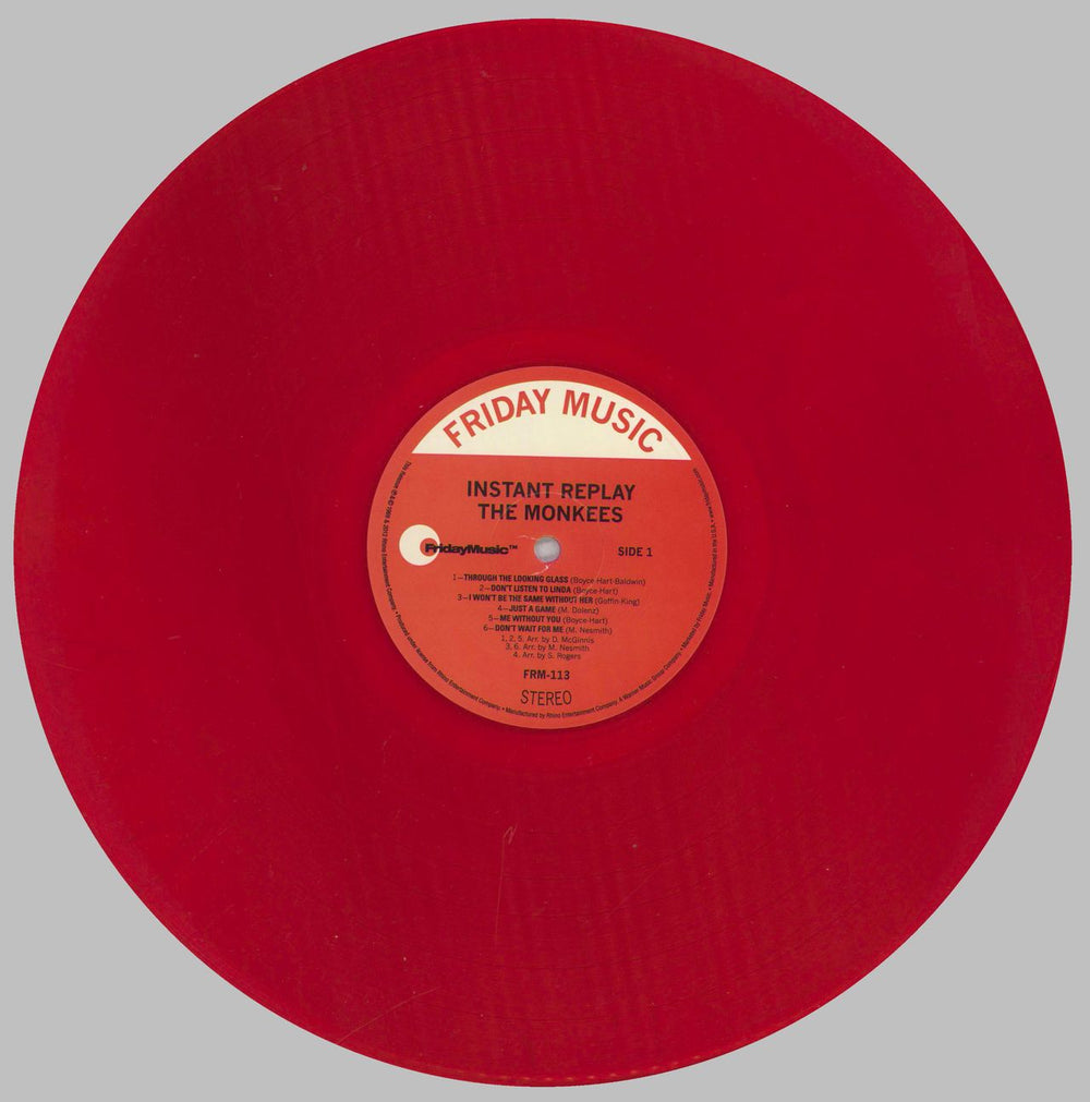 The Monkees Instant Replay - Red Vinyl US vinyl LP album (LP record) MKELPIN828451