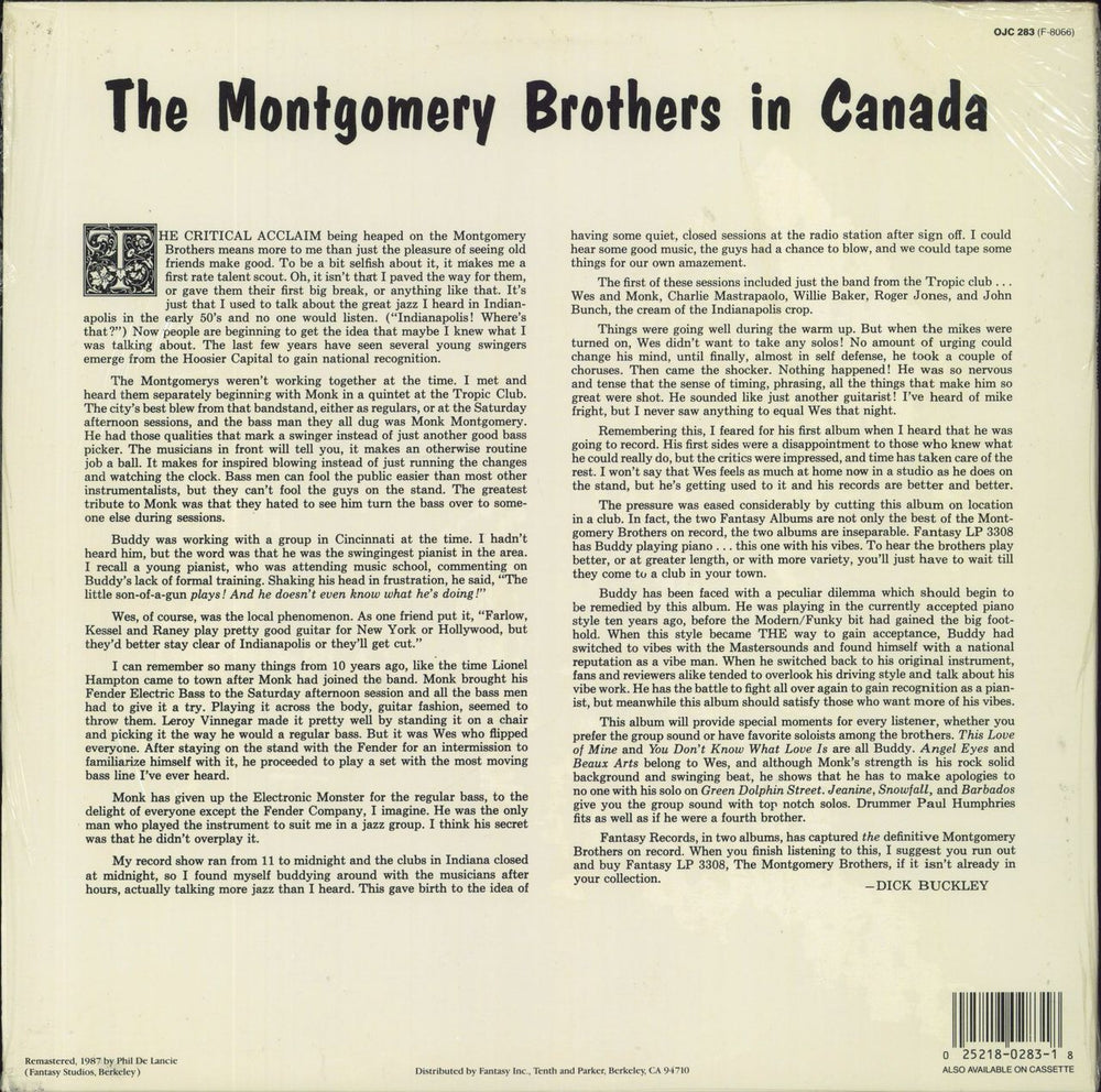The Montgomery Brothers Montgomery Brothers In Canada - stickered shrink US vinyl LP album (LP record)