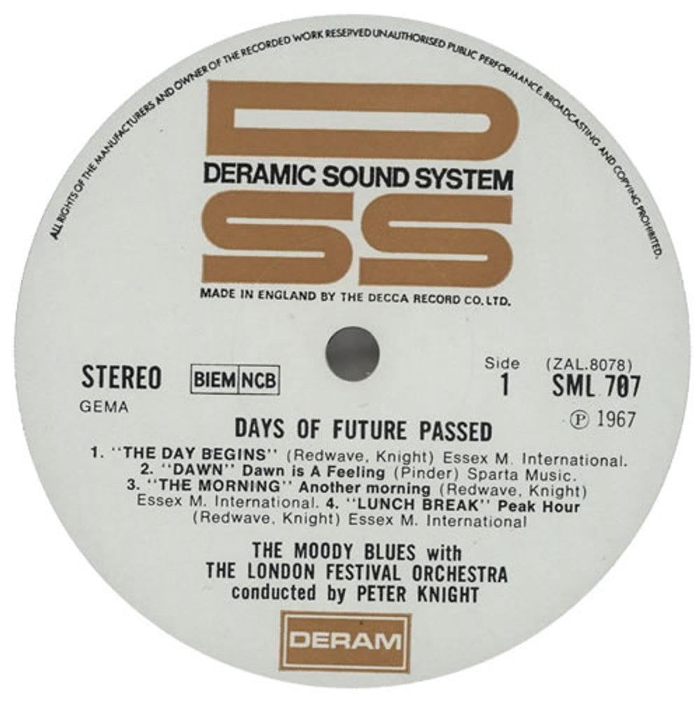 The Moody Blues Days Of Future Passed - 2nd UK vinyl LP album (LP record) MBLLPDA64414