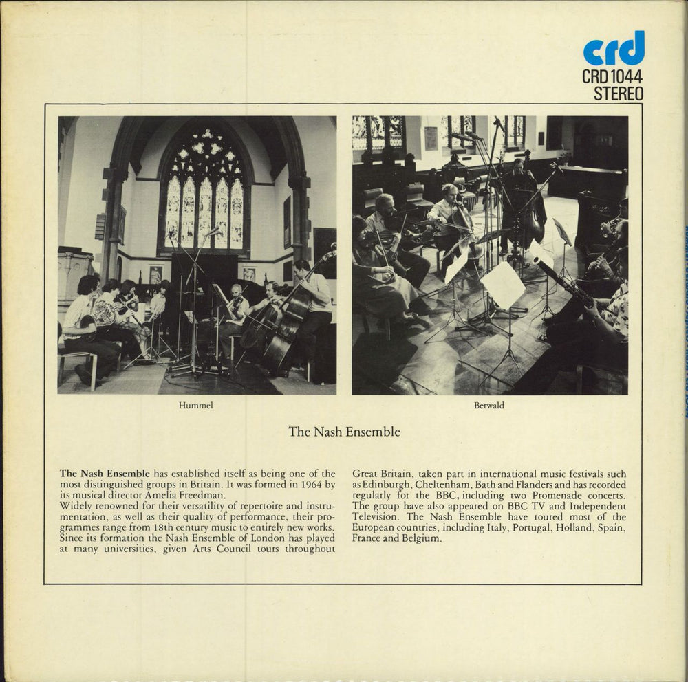 The Nash Ensemble Hummel: Septet in D Minor, Op.74 / Berwald: Grand Septet in B Flat UK vinyl LP album (LP record)