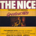 The Nice Greatest Hits Dutch vinyl LP album (LP record) HO25