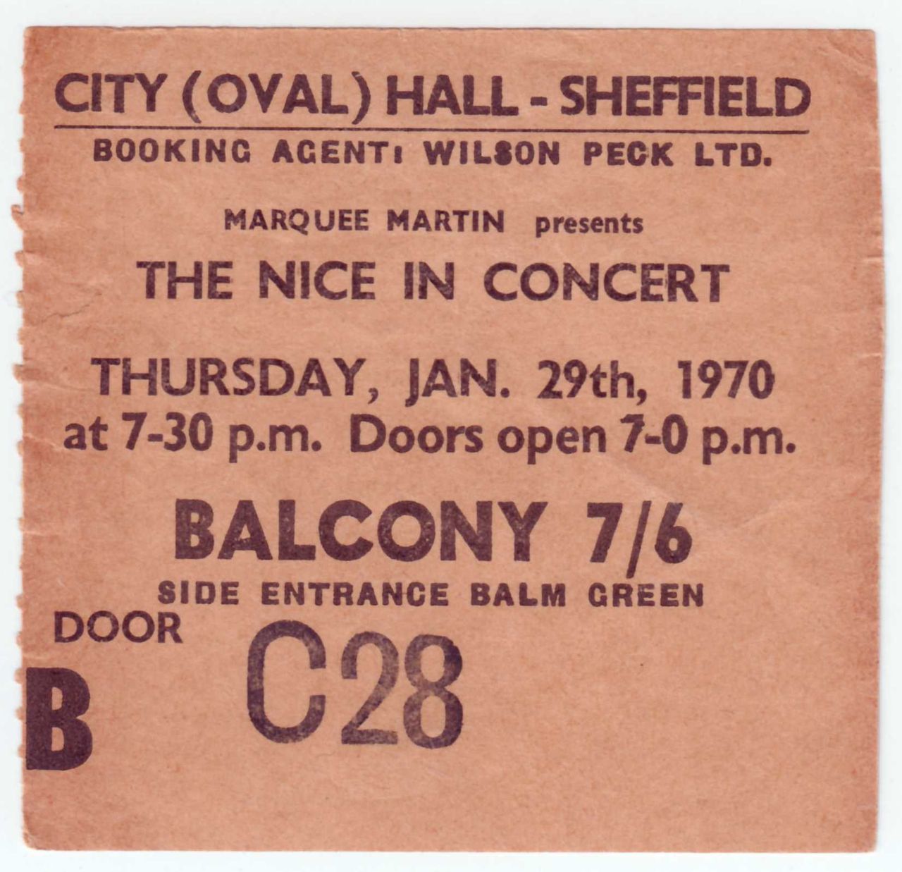 The Nice The Nice In Concert + Ticket Stub UK tour programme NCETRTH785740