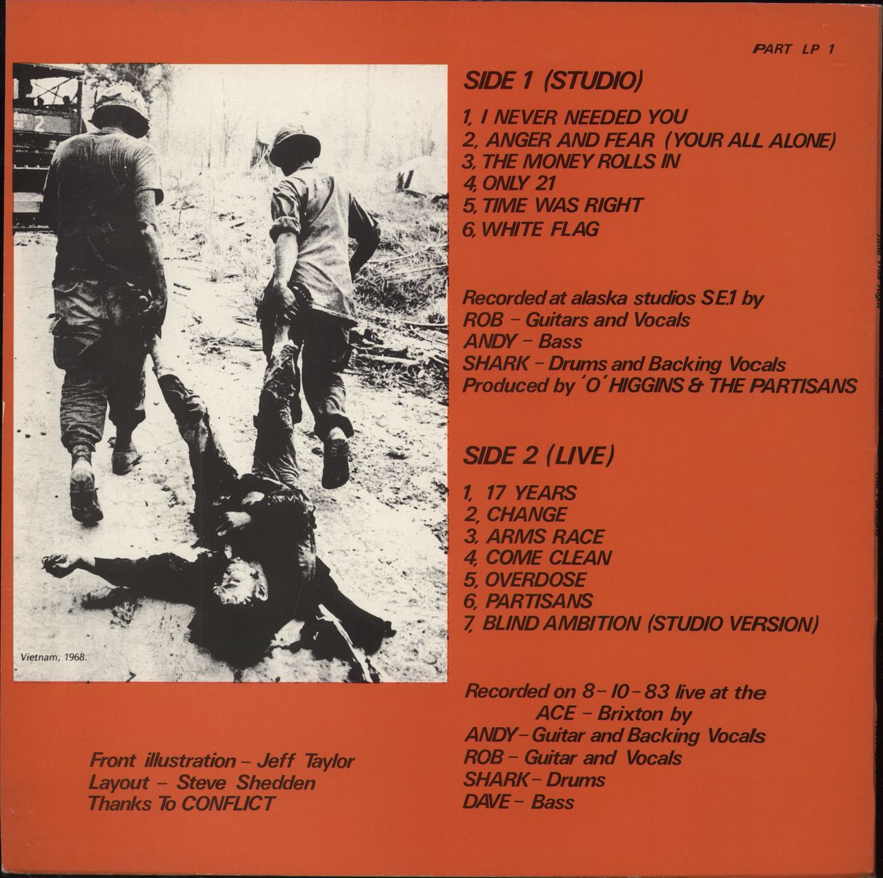 The Partisans The Time Was Right UK vinyl LP album (LP record)