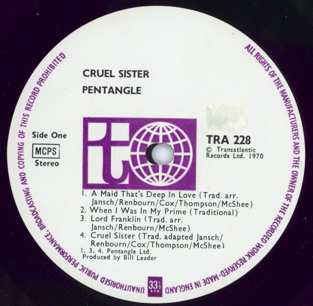 ポンパドー ビター PENTANGLE☆Cruel Sister UK Transatlantic | www