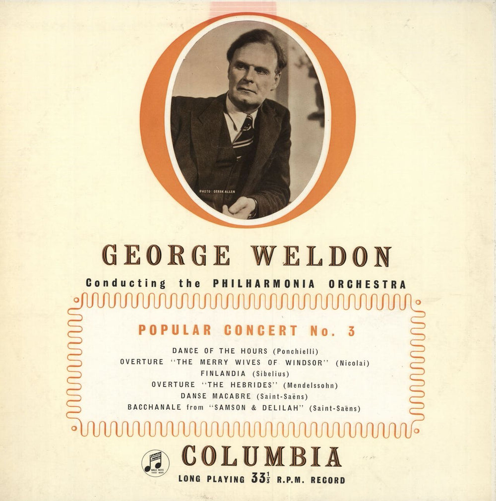 The Philharmonia Orchestra Popular Concert No. 3 UK vinyl LP album (LP record) 33SX1054