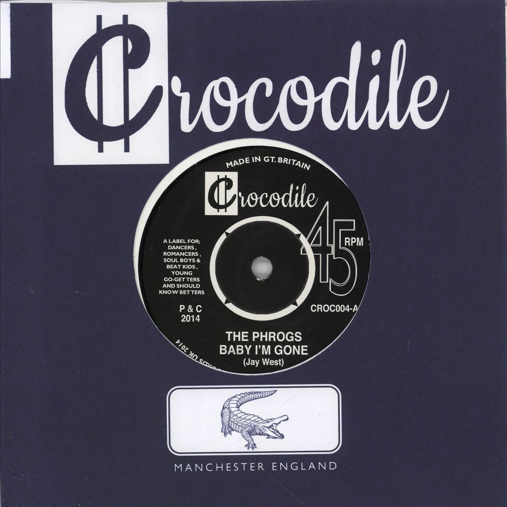 The Phrogs Baby I'm Gone UK 7" vinyl single (7 inch record / 45) CROC004