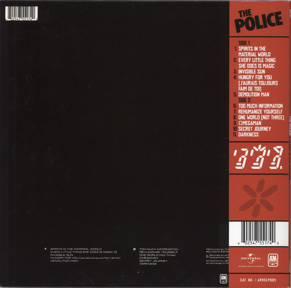 The Police Ghost In The Machine - Half Speed Mastered UK vinyl LP album (LP record) 602547551740