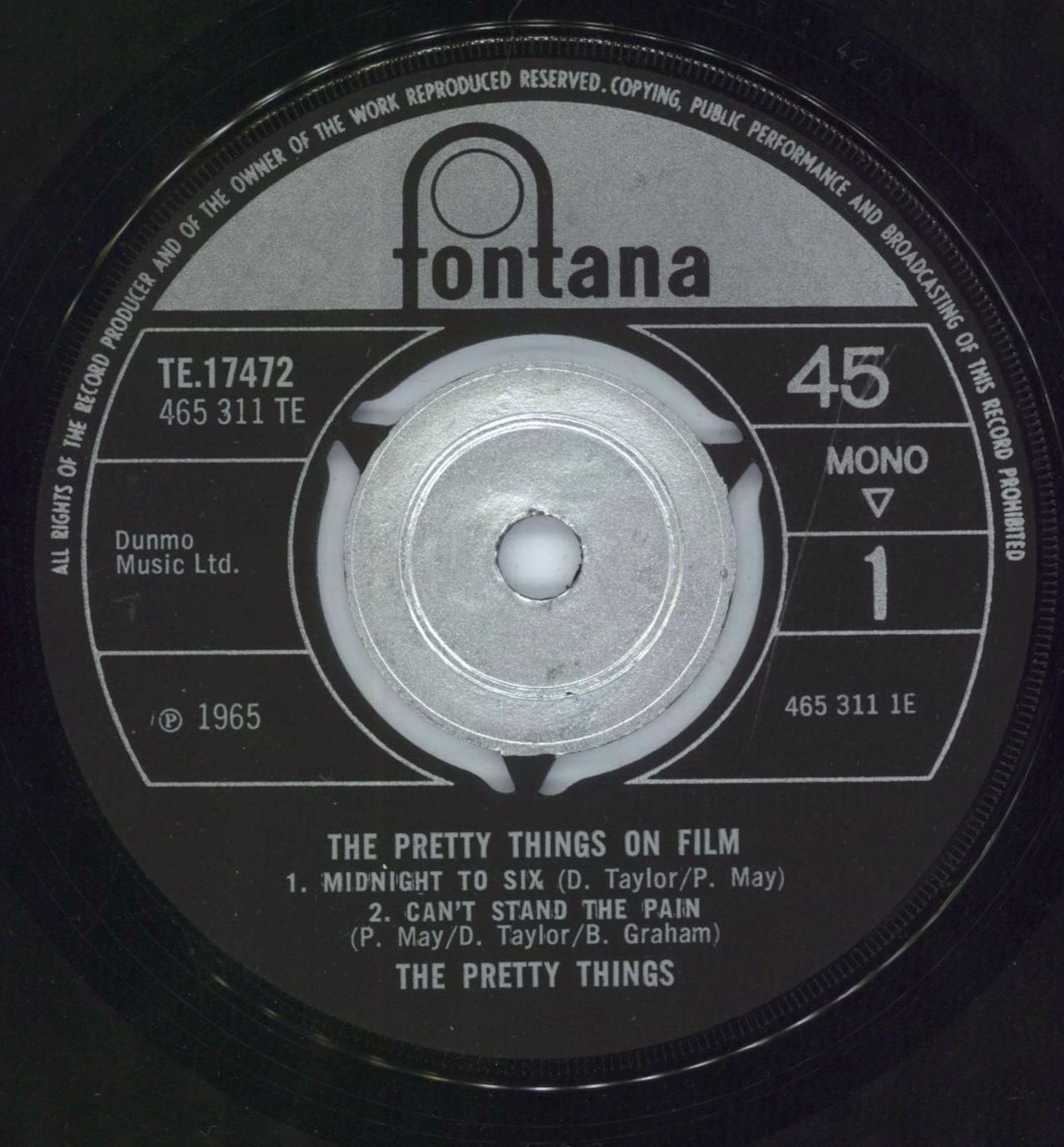 The Pretty Things On Film EP UK 7