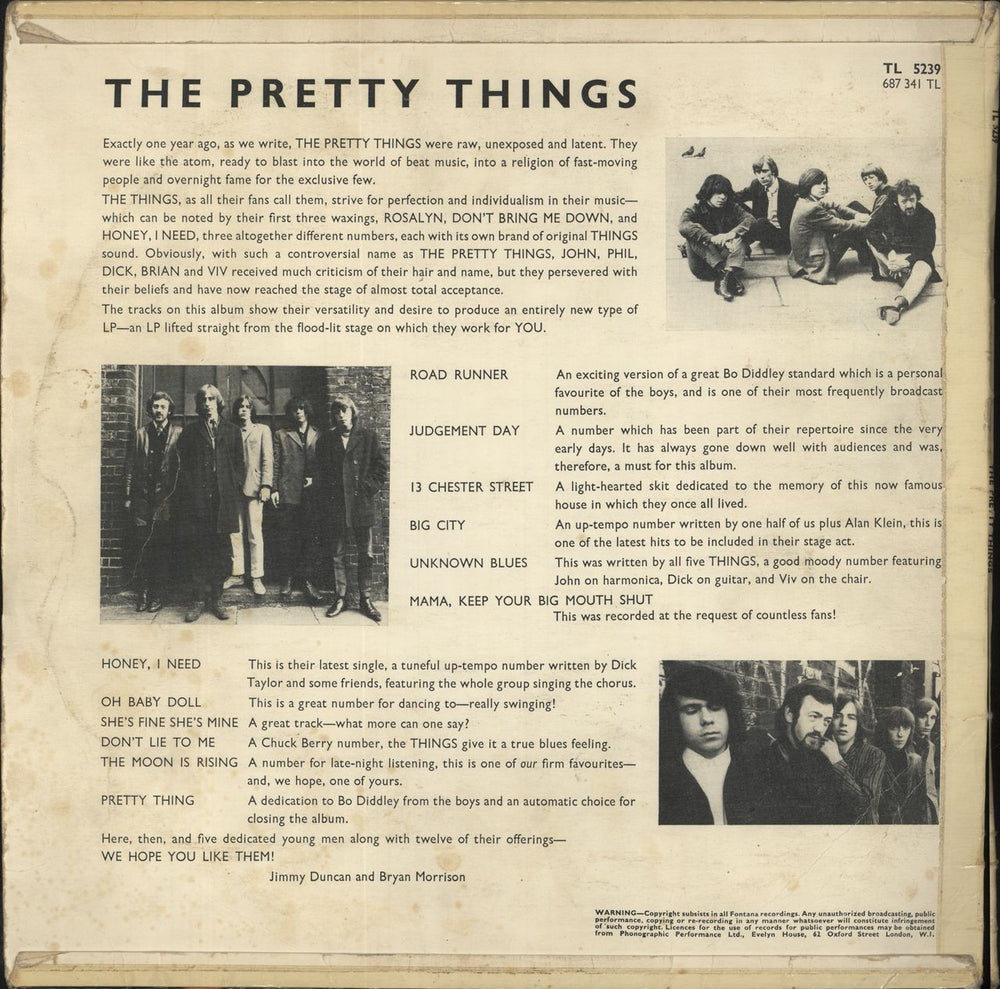 The Pretty Things The Pretty Things - 1st - Flipback - G UK vinyl LP album (LP record)