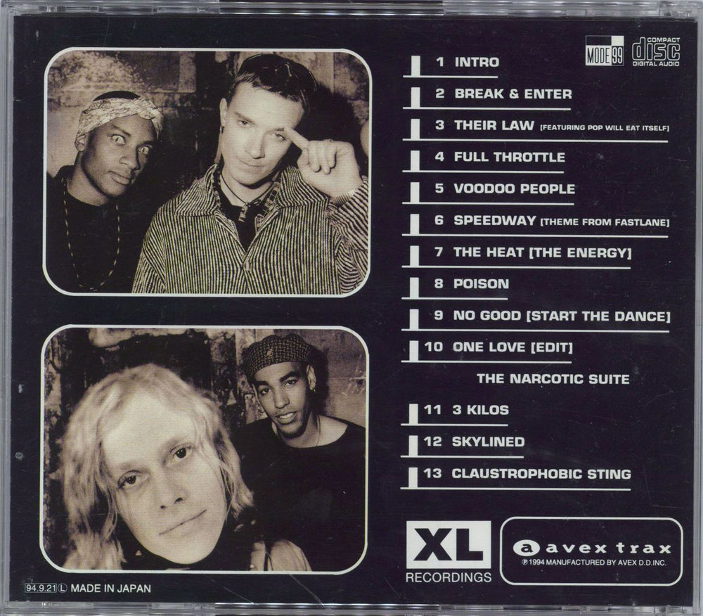 The Prodigy Music For The Jilted Generation Japanese 2 CD album set (Double CD)