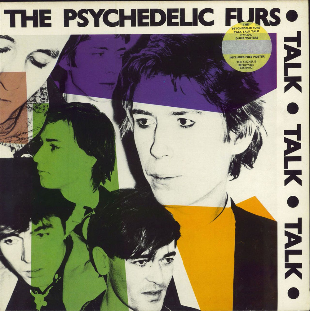 The Psychedelic Furs Talk Talk Talk- Hype sticker - Promo Stamped UK vinyl LP album (LP record) CBS84892