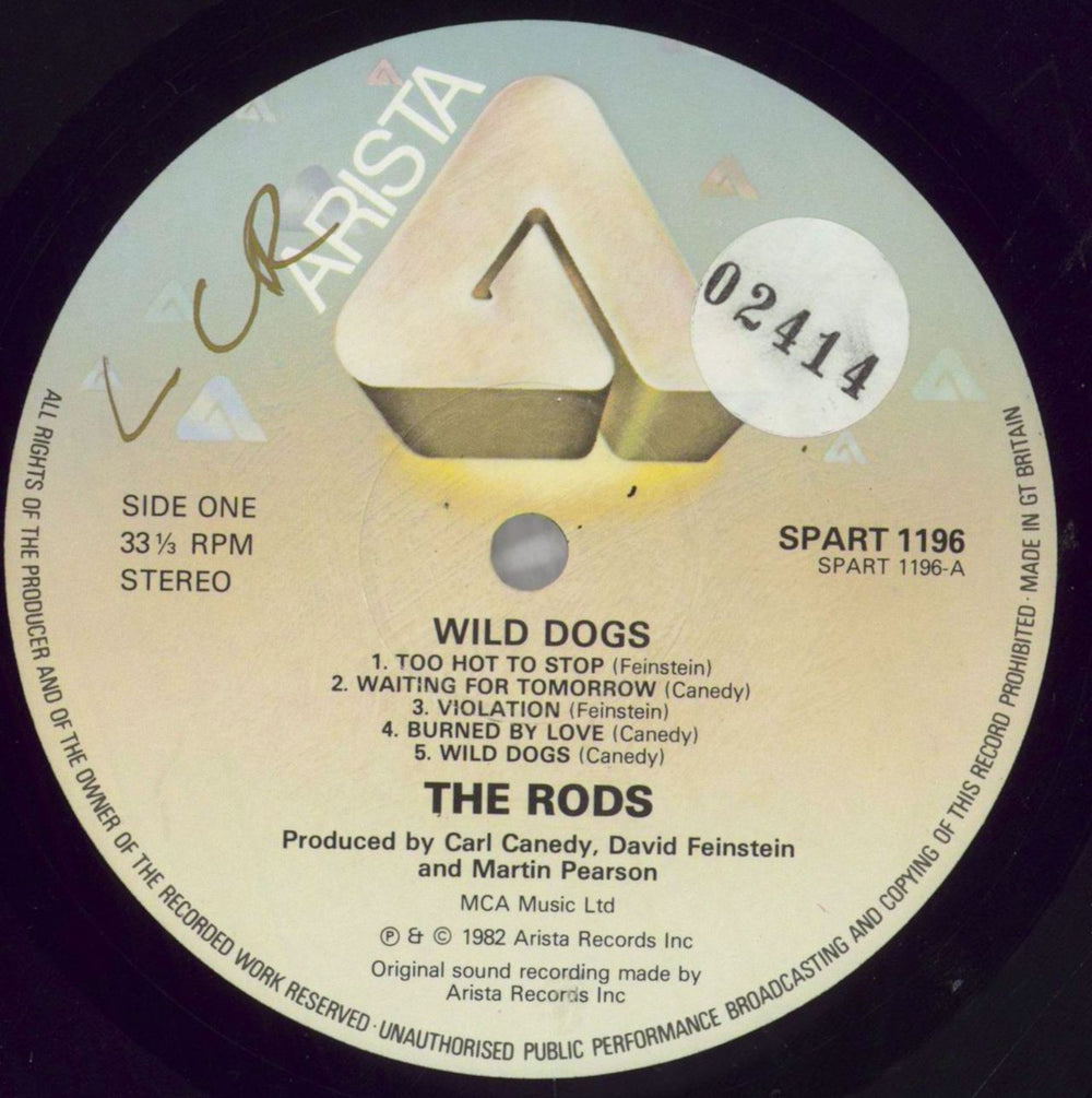 The Rods Wild Dogs - Promo Stamp UK vinyl LP album (LP record) T.RLPWI826027