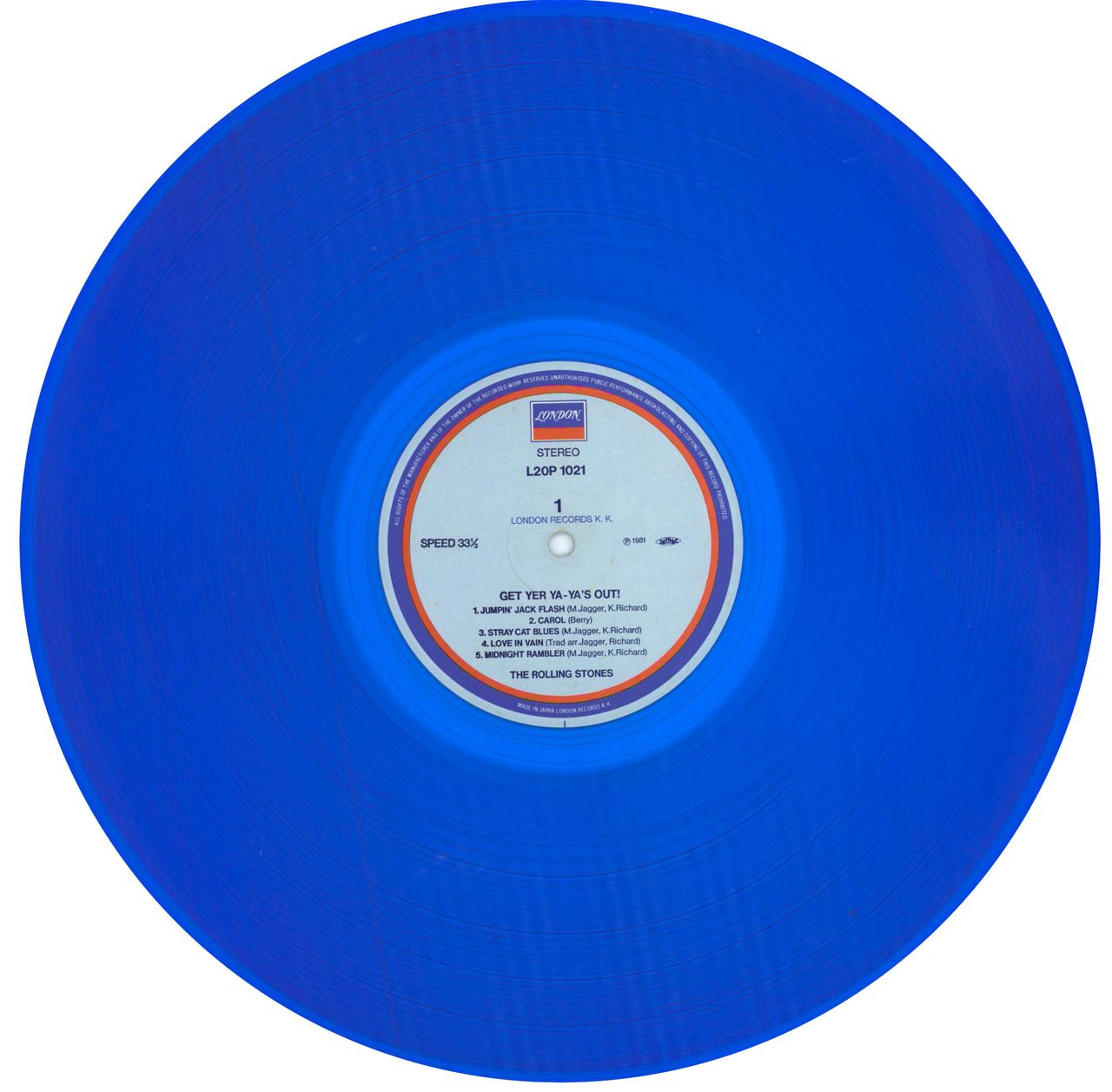 The Rolling Stones Get Yer Ya-Ya's Out - Blue Vinyl - EX Japanese vinyl LP album (LP record) ROLLPGE786143