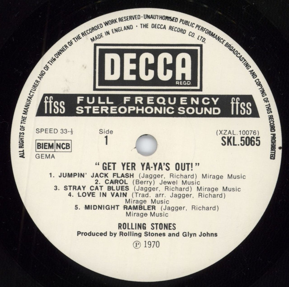 The Rolling Stones Get Yer Ya-Ya's Out - Export UK vinyl LP album (LP record) ROLLPGE797474