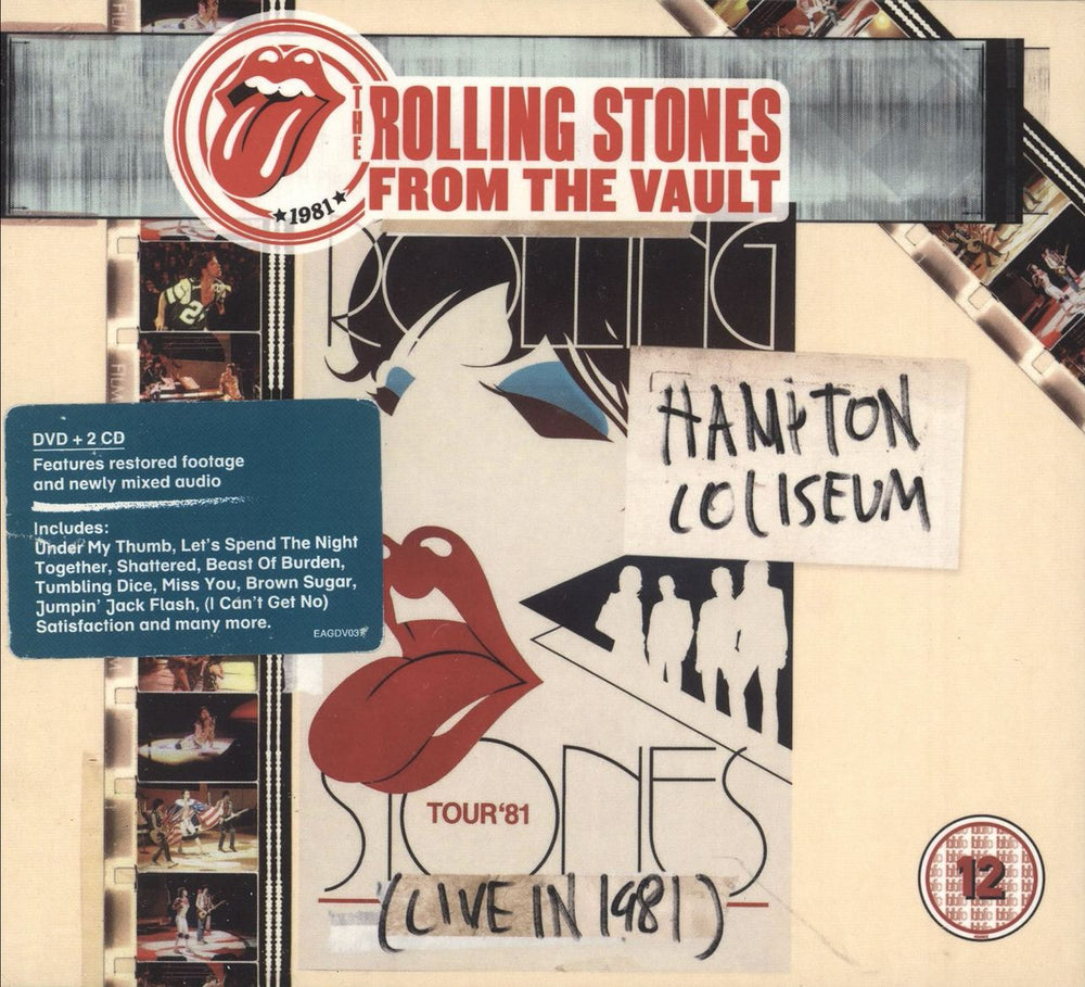 The Rolling Stones Hampton Coliseum (Live In 1981) UK 3-disc CD/DVD Set EAGDV037