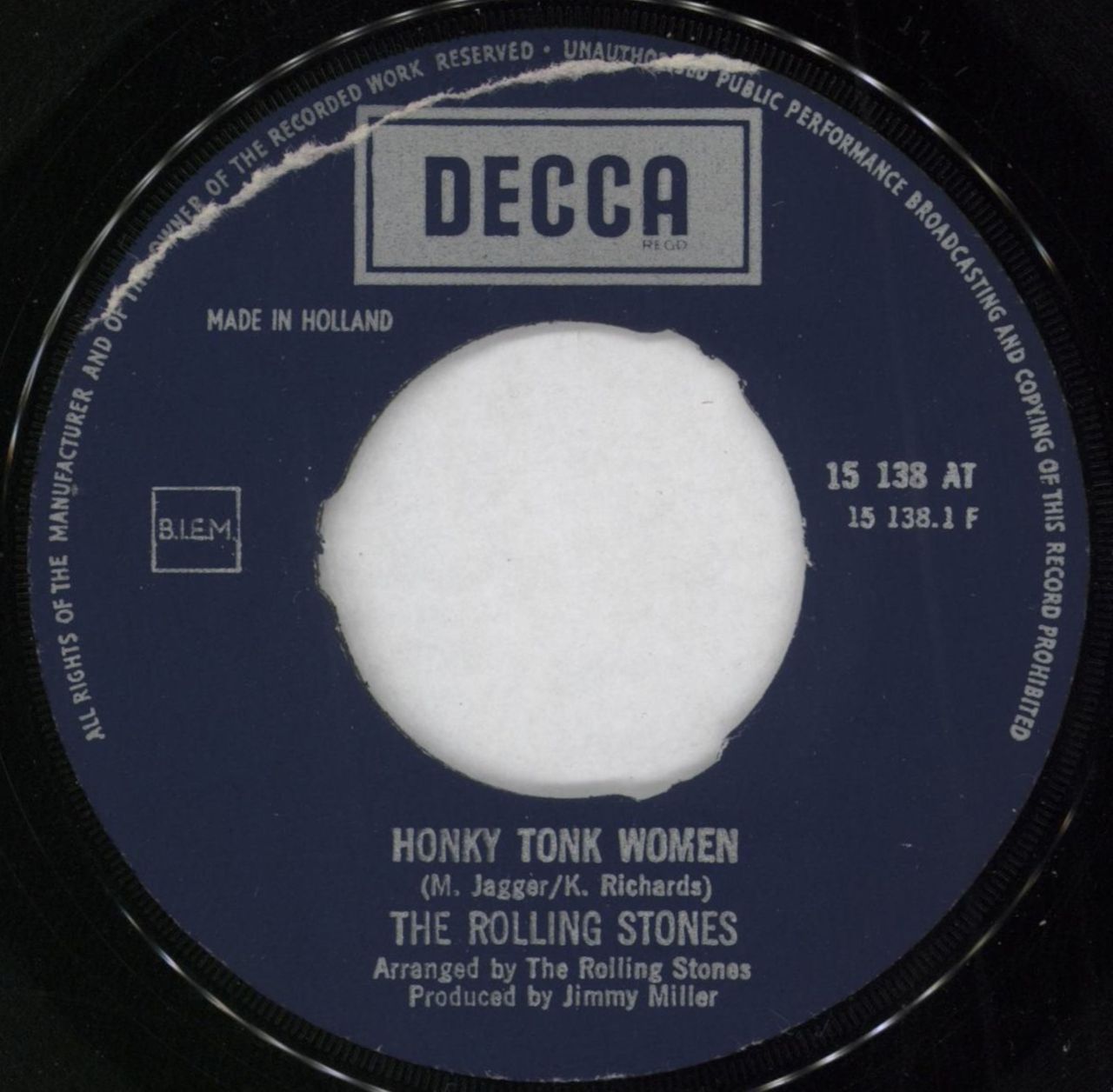 The Rolling Stones Honky Tonk Woman - Red P/S Dutch 7