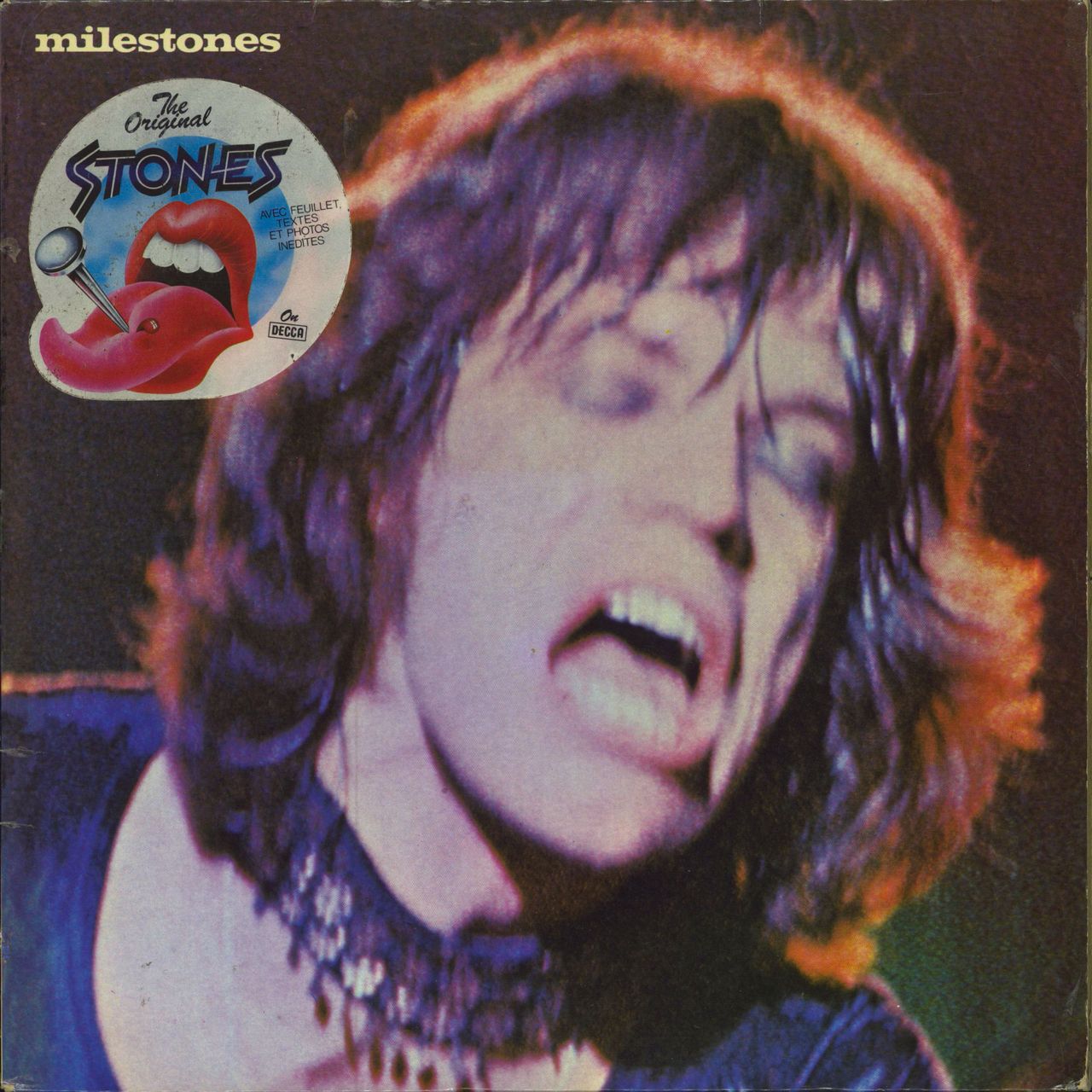 The Rolling Stones Milestones - 1st + Sticker French vinyl LP album (LP record) 211.026B