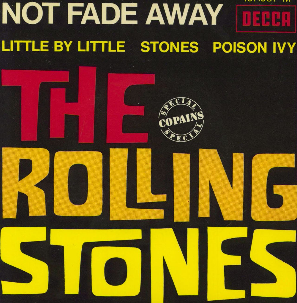The Rolling Stones Not Fade Away E.P. - Lozenge - 7-66 French 7" vinyl single (7 inch record / 45) 457.031