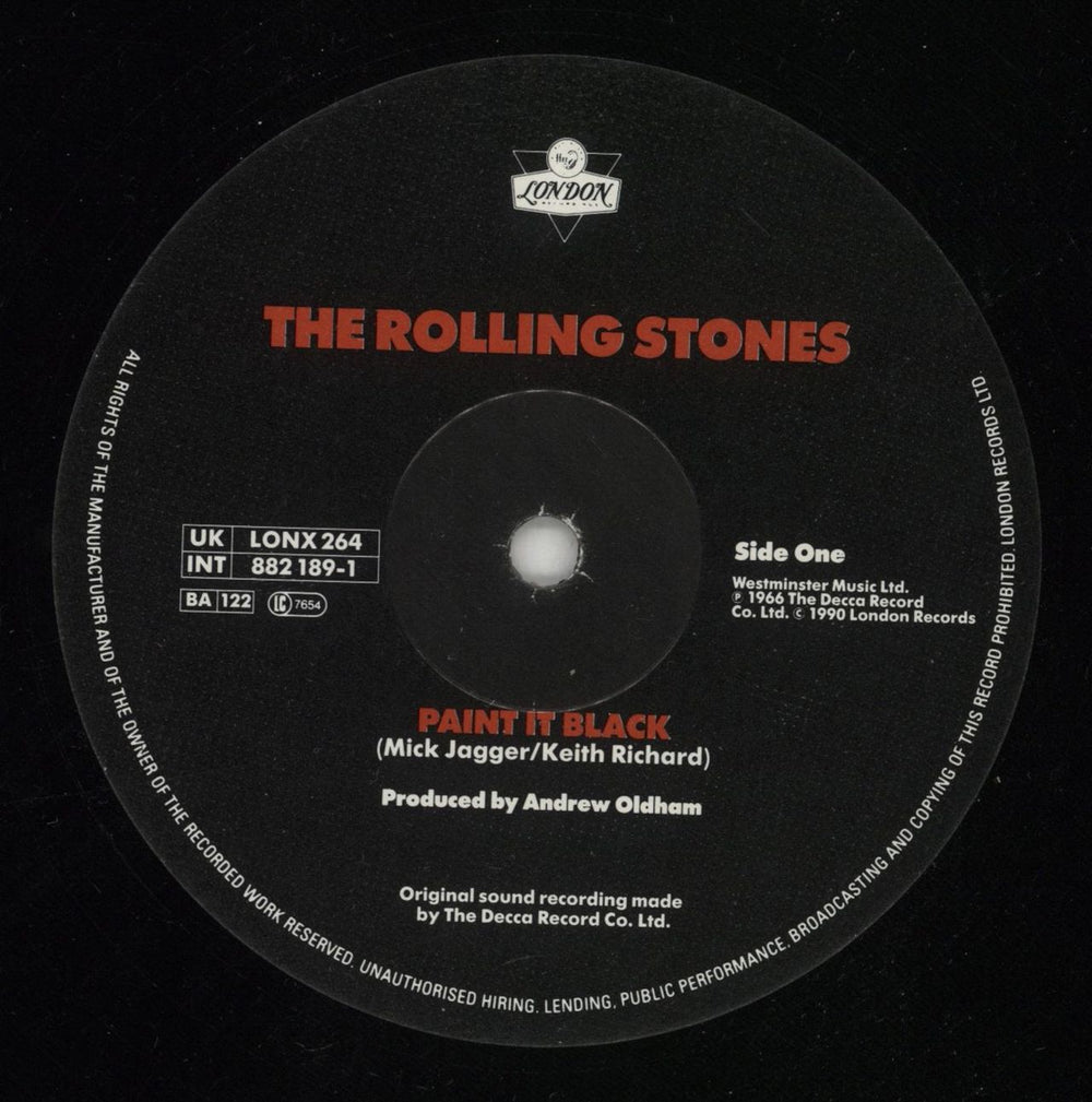 The Rolling Stones Paint It Black UK 12" vinyl single (12 inch record / Maxi-single) ROL12PA30704