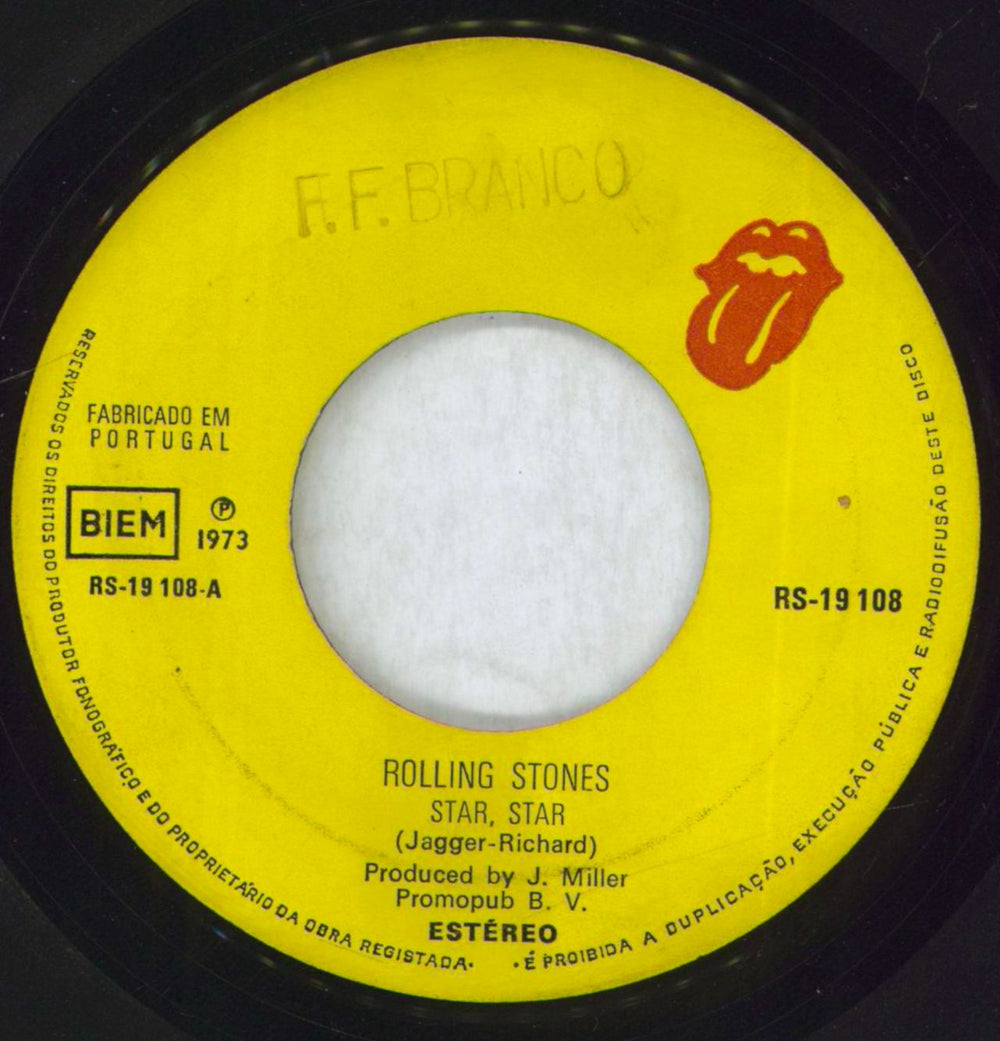 The Rolling Stones Star Star Portugese 7" vinyl single (7 inch record / 45) ROL07ST825901