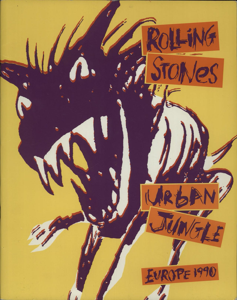 The Rolling Stones Urban Jungle: Europe 1990 + Bud Beer Insert & Ticket Stub UK tour programme TOUR PROGRAM