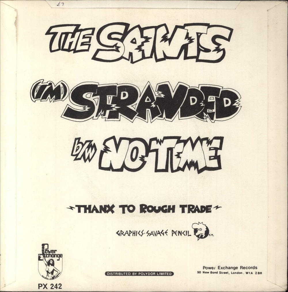 The Saints (I'm) Stranded - VG UK 7" vinyl single (7 inch record / 45)