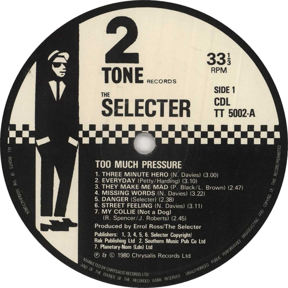 The Selecter Too Much Pressure UK vinyl LP album (LP record) SELLPTO162195