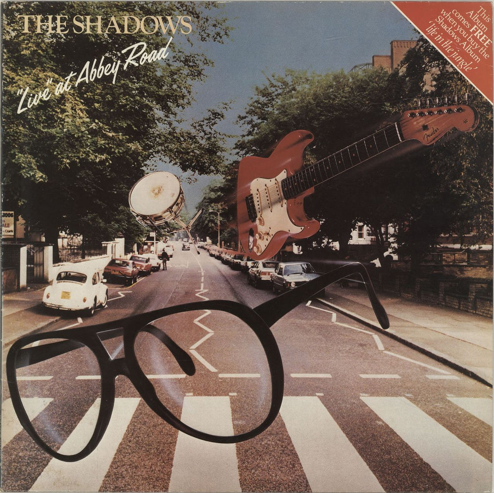 The Shadows Life In The Jungle + Live At Abbey Road + Merchandise Sheet UK 2-LP vinyl record set (Double LP Album) SHADS1