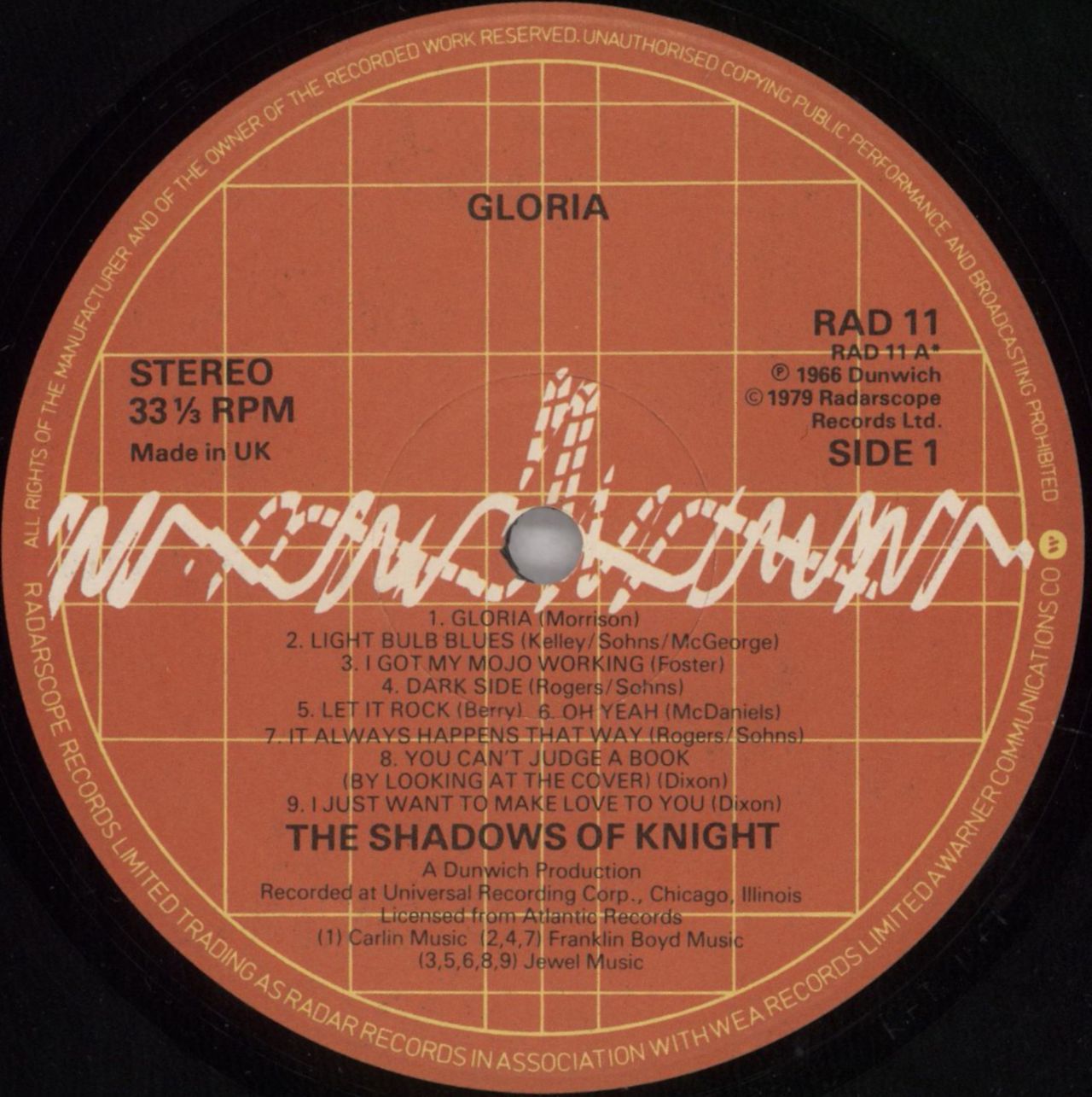 The Shadows Of Knight Gloria Ex Uk Vinyl Lp — 