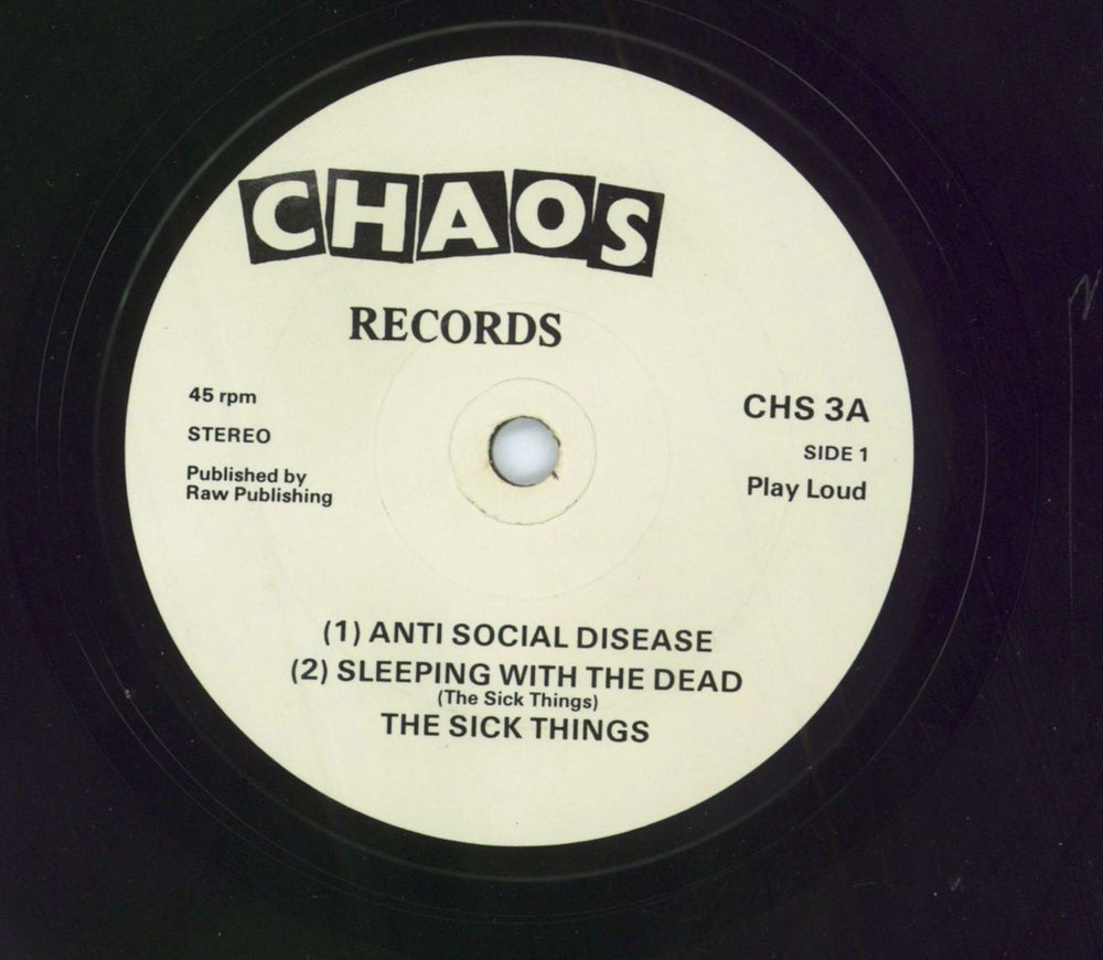 The Sick Things The Legendary Sick Things EP UK 7" vinyl single (7 inch record / 45)